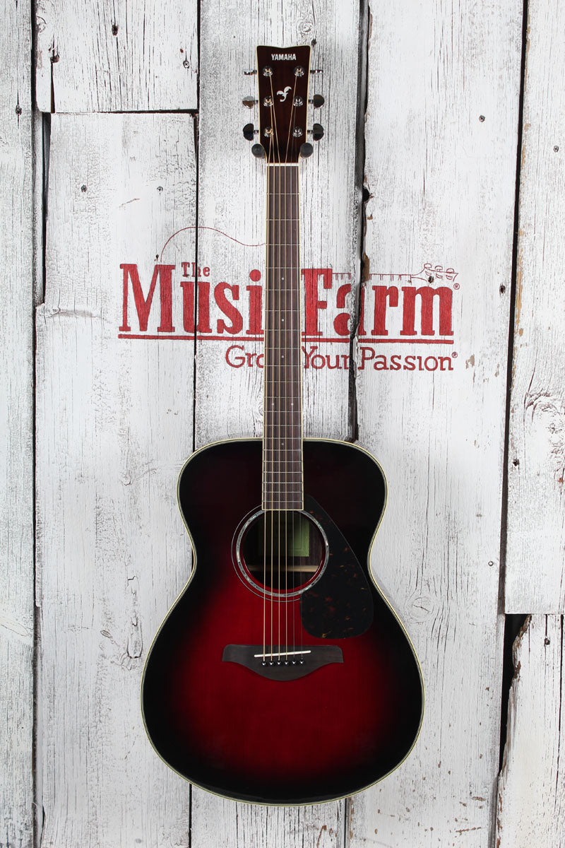 Yamaha FS830 DSR Concert Body Acoustic Guitar Solid Spruce Top Dusk Sun Red Secondary image