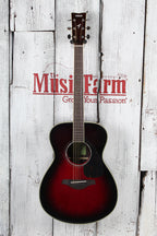 Yamaha FS830 DSR Concert Body Acoustic Guitar Solid Spruce Top Dusk Sun Red