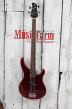 Yamaha TRBX174 RM Double Cutaway 4 String Electric Bass Guitar Red Metallic