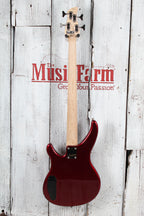 Yamaha TRBX174 RM Double Cutaway 4 String Electric Bass Guitar Red Metallic