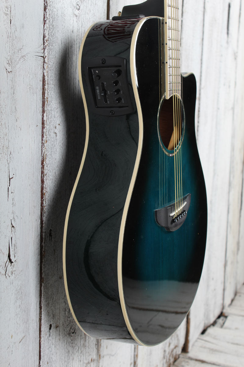 Yamaha APX600 Thinline Cutaway Acoustic Electric Guitar Oriental Blue Burst