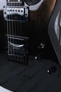 Schecter C-1 Standard Electric Guitar Figured Burl Top Black Fade Burst Burl