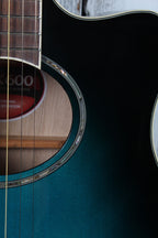 Yamaha APX600 Thinline Cutaway Acoustic Electric Guitar Oriental Blue Burst