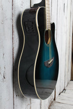 Yamaha APX600 Thinline Cutaway Acoustic Electric Guitar Oriental Blue Burst