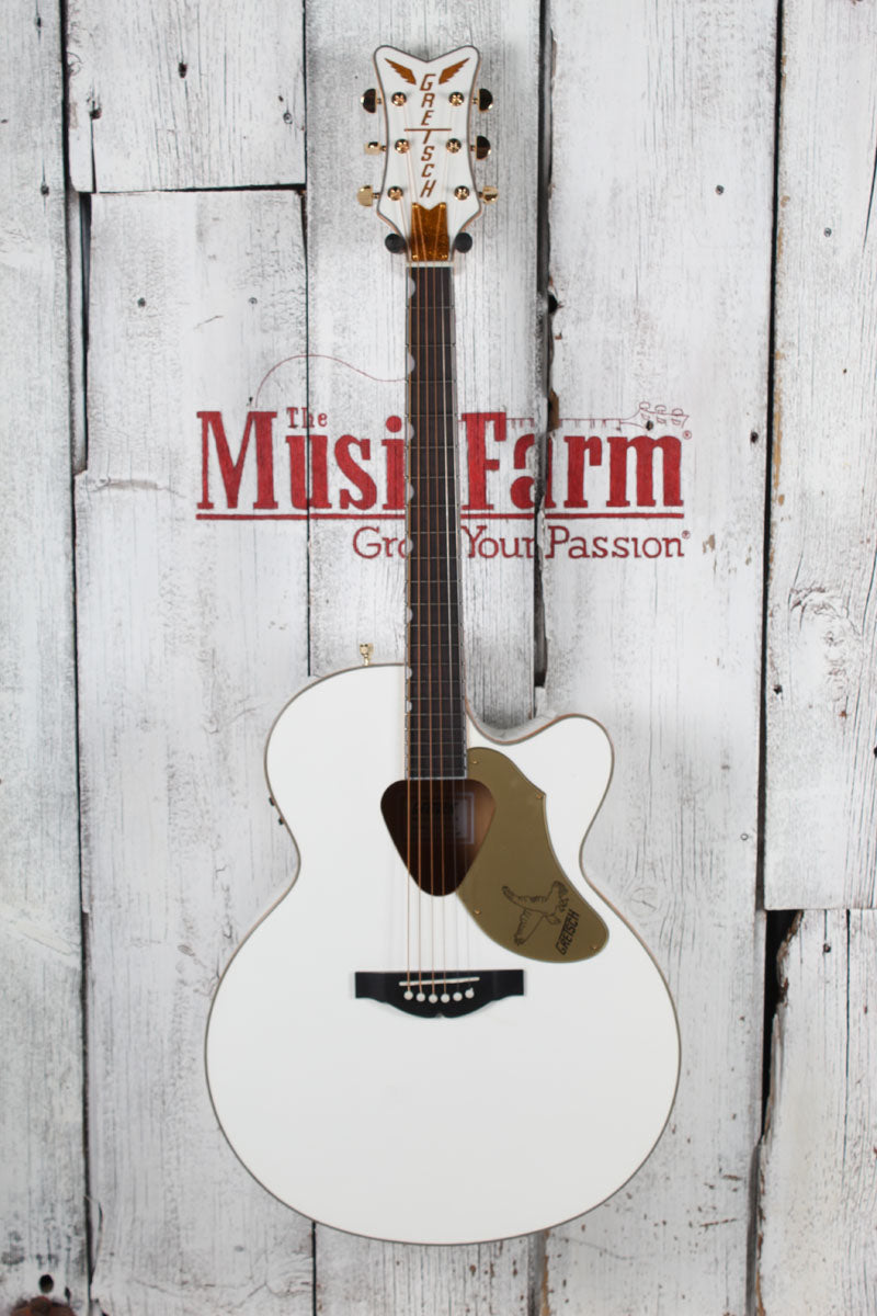 Gretsch G5022CWFE Rancher Falcon Jumbo Cutaway Acoustic Electric Guitar White Secondary image