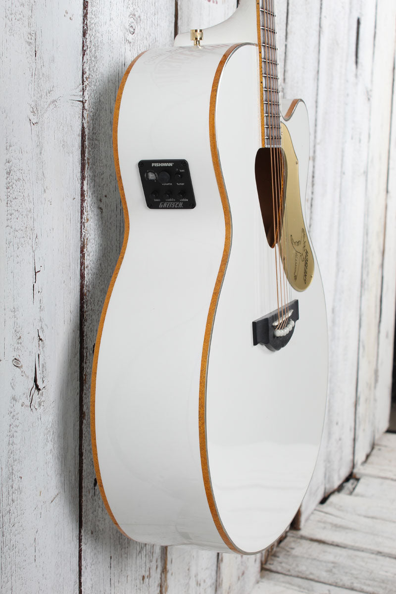 Gretsch G5022CWFE Rancher Falcon Jumbo Cutaway Acoustic Electric Guitar White