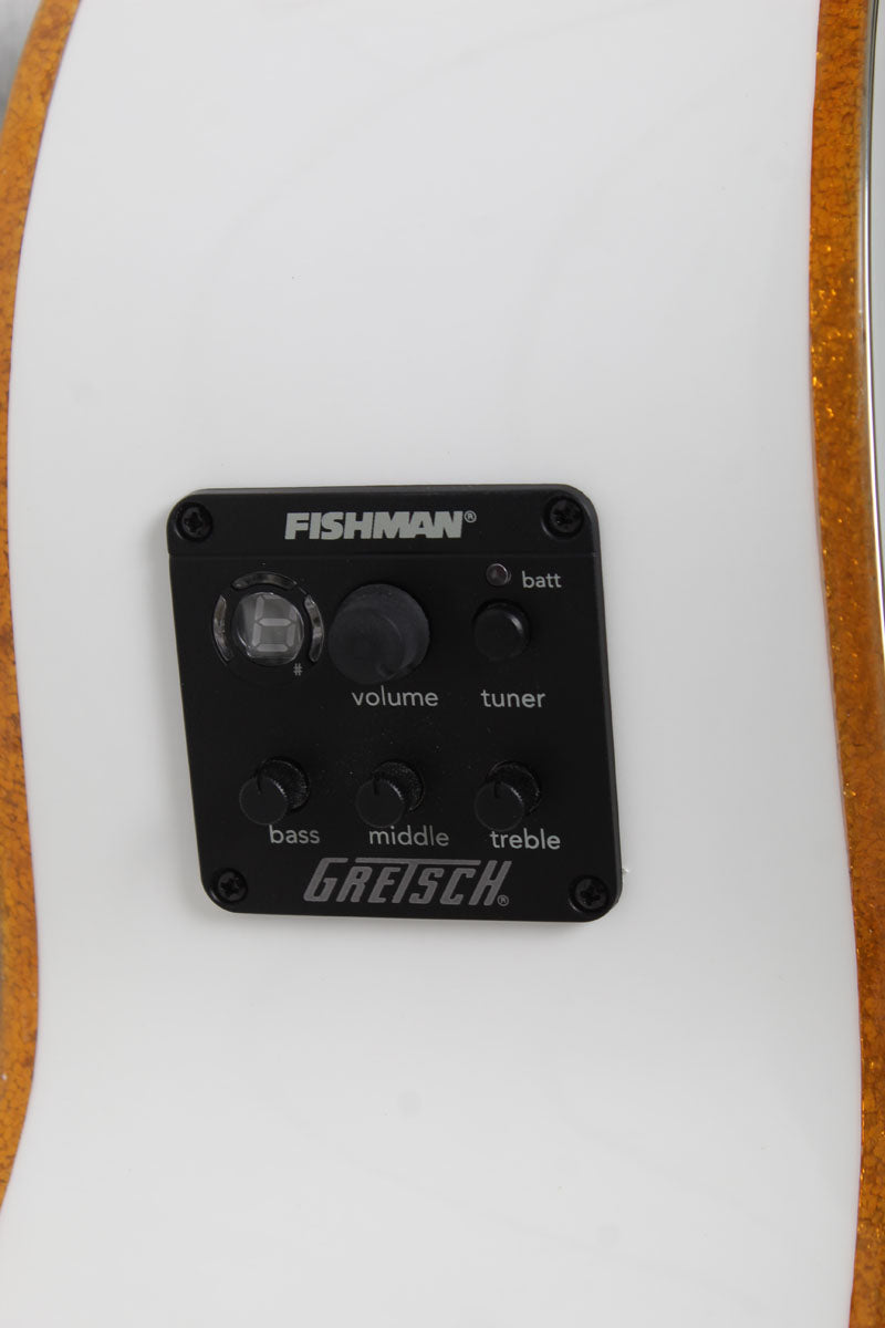 Gretsch G5022CWFE Rancher Falcon Jumbo Cutaway Acoustic Electric Guitar White