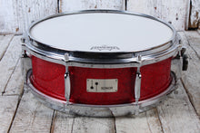 Load image into Gallery viewer, Sonor Vintage 60&#39;s Beech Snare Drum 5 x 14 Snare Drum Red Sparkle