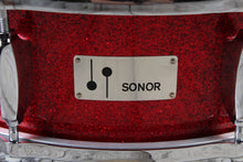 Load image into Gallery viewer, Sonor Vintage 60&#39;s Beech Snare Drum 5 x 14 Snare Drum Red Sparkle