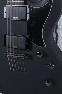 Schecter Demon Series Demon S-II Solid Body Electric Guitar Satin Black Finish