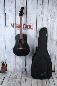 Fender Joe Strummer Campfire Acoustic Electric Guitar Matte Black with Gig Bag