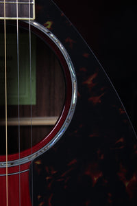 Yamaha FS830 DSR Concert Body Acoustic Guitar Solid Spruce Top Dusk Sun Red