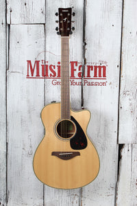 Yamaha FSX820C Concert Cutaway Acoustic Electric Guitar Natural Gloss Finish