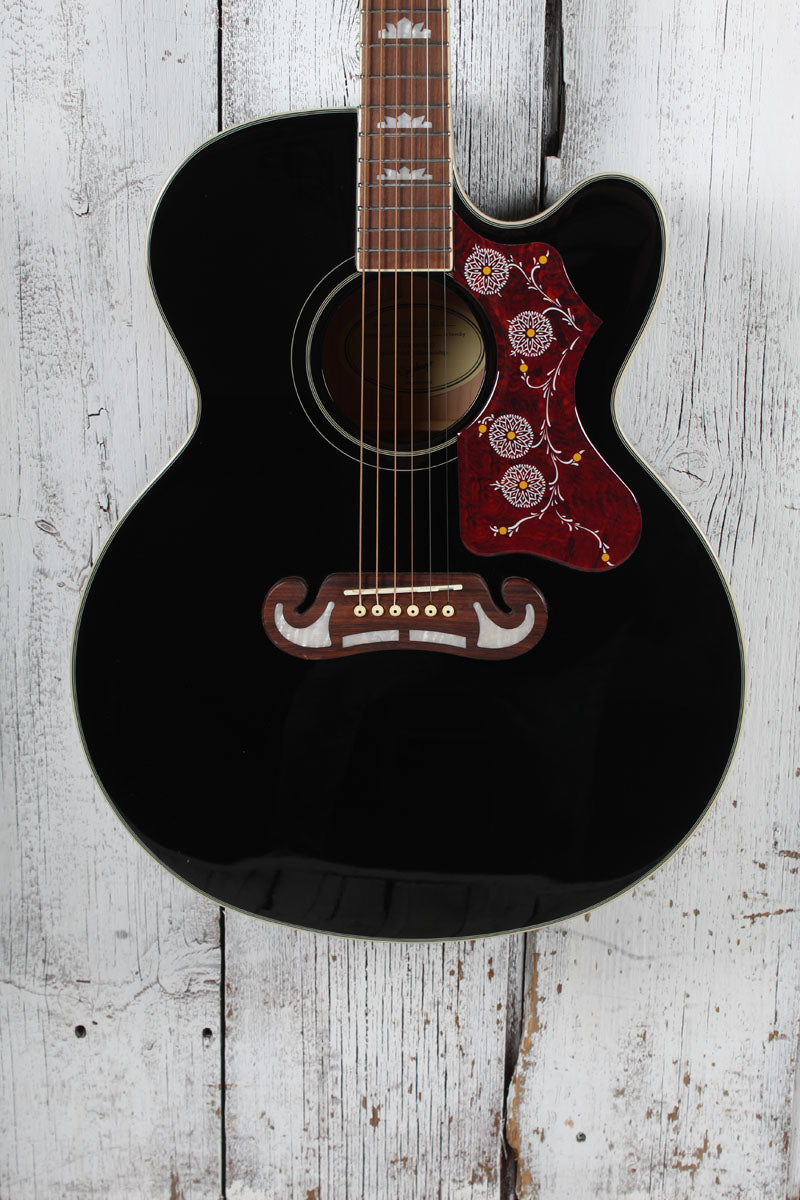 Epiphone J-200 EC Studio Jumbo Body Acoustic Electric Guitar Black Finish Main image