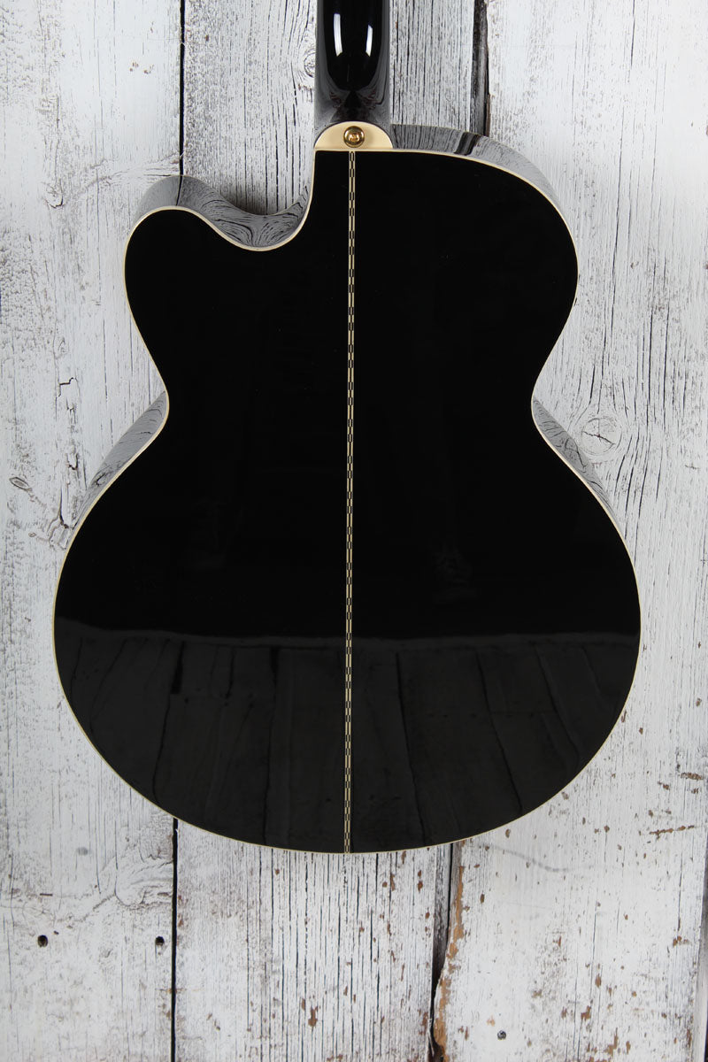 Epiphone J-200 EC Studio Jumbo Body Acoustic Electric Guitar Black Finish