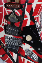 EVH Striped Series Frankenstein Frankie Electric Guitar Red Black Stripes Relic