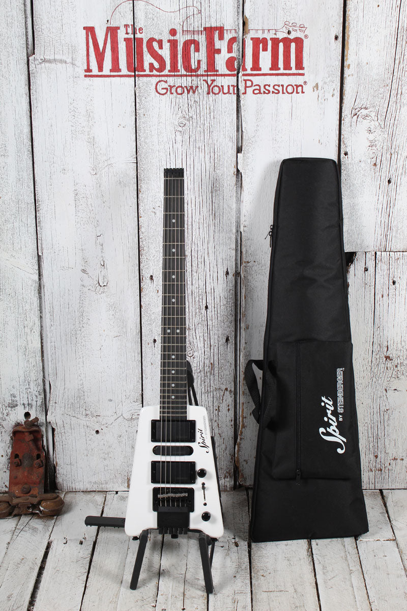 Steinberger Spirit GT-PRO Deluxe Electric Guitar Outfit White Finish with Gig Bag