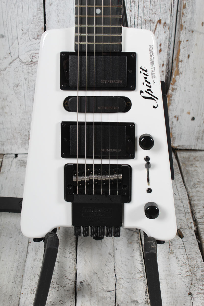 Steinberger Spirit GT-PRO Deluxe Electric Guitar Outfit White Finish with Gig Bag