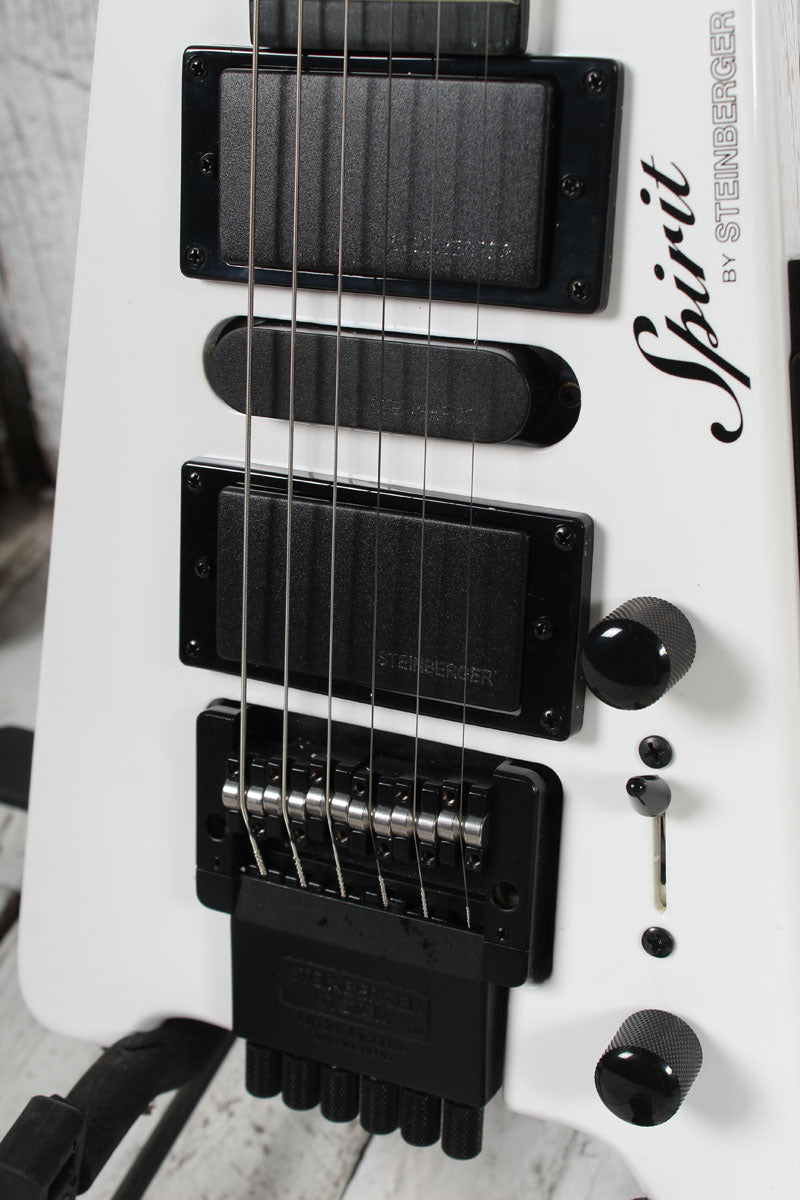 Steinberger Spirit GT-PRO Deluxe Electric Guitar Outfit White Finish with Gig Bag
