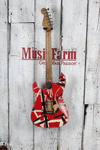 EVH Striped Series Frankenstein Frankie Electric Guitar Red Black Stripes Relic