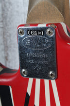 EVH Striped Series Frankenstein Frankie Electric Guitar Red Black Stripes Relic