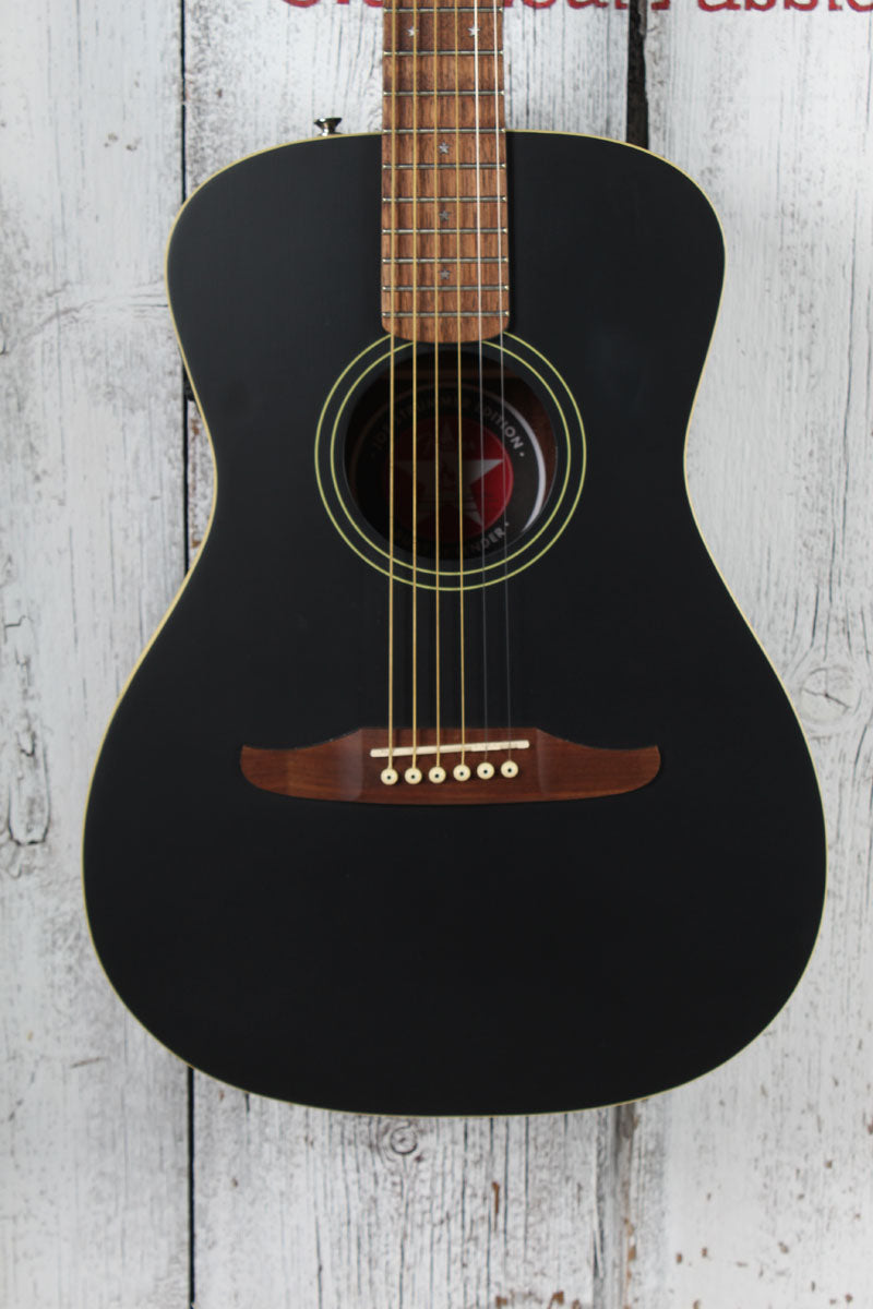 Fender Joe Strummer Campfire Acoustic Electric Guitar Matte Black with Gig Bag Main image