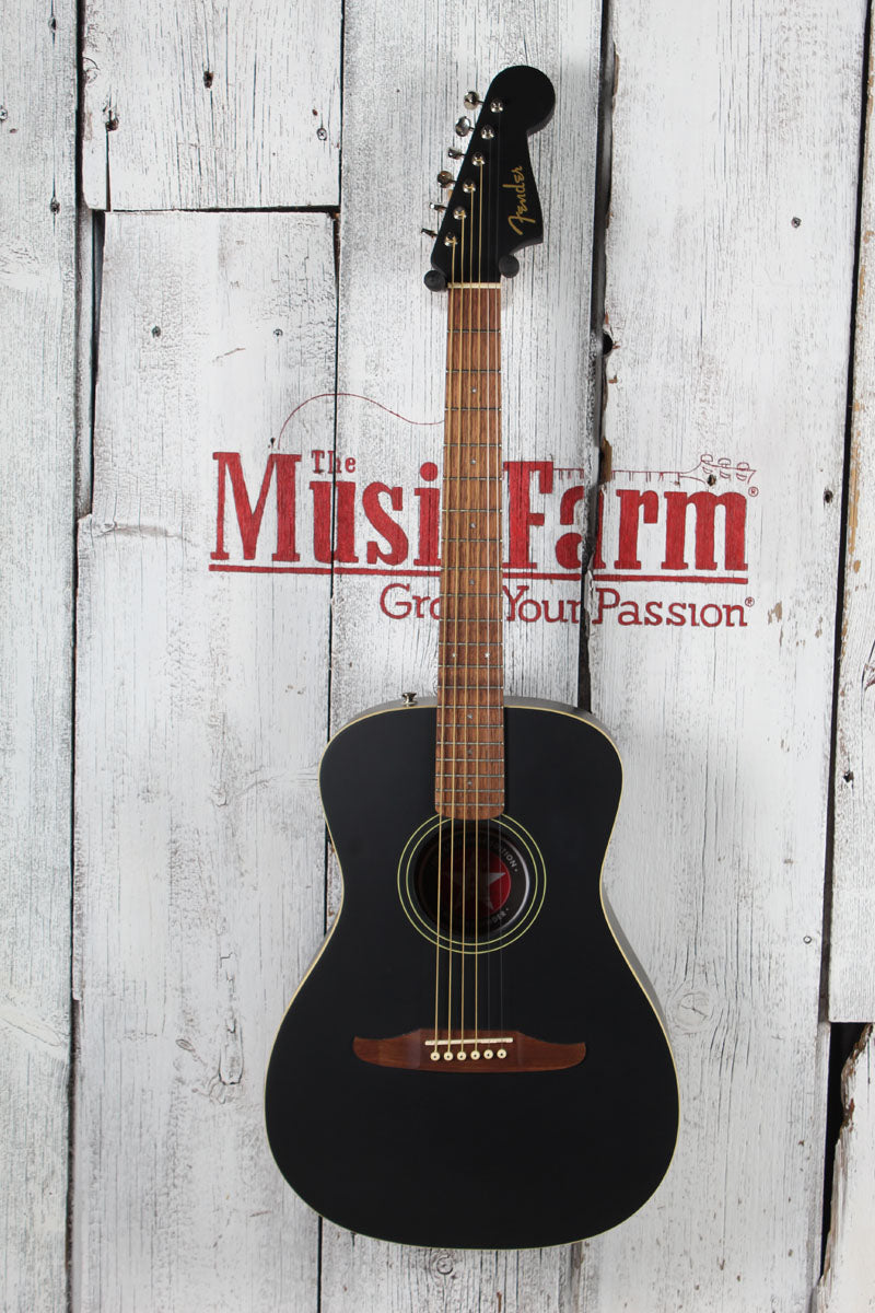 Fender Joe Strummer Campfire Acoustic Electric Guitar Matte Black with Gig Bag