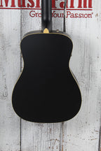 Fender Joe Strummer Campfire Acoustic Electric Guitar Matte Black with Gig Bag