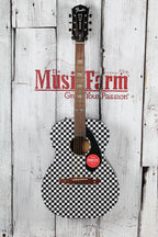 Fender Tim Armstrong Hellcat Concert Acoustic Electric Guitar Checkerboard