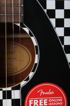 Fender Tim Armstrong Hellcat Concert Acoustic Electric Guitar Checkerboard