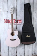 Load image into Gallery viewer, Cort Jade Classic Cutaway Acoustic Electric Guitar Pastel Pink Open Pore with Gig Bag