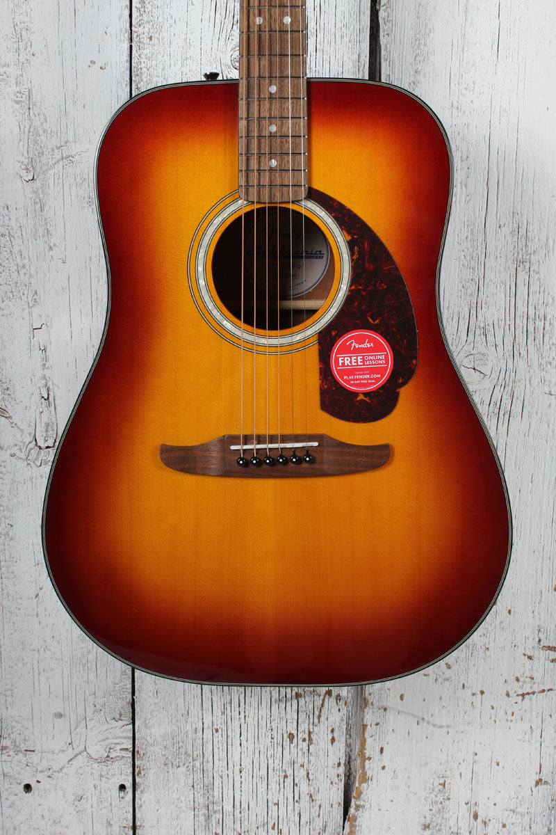 Fender California Deluxe Redondo Acoustic Guitar Sienna Sunburst Finish