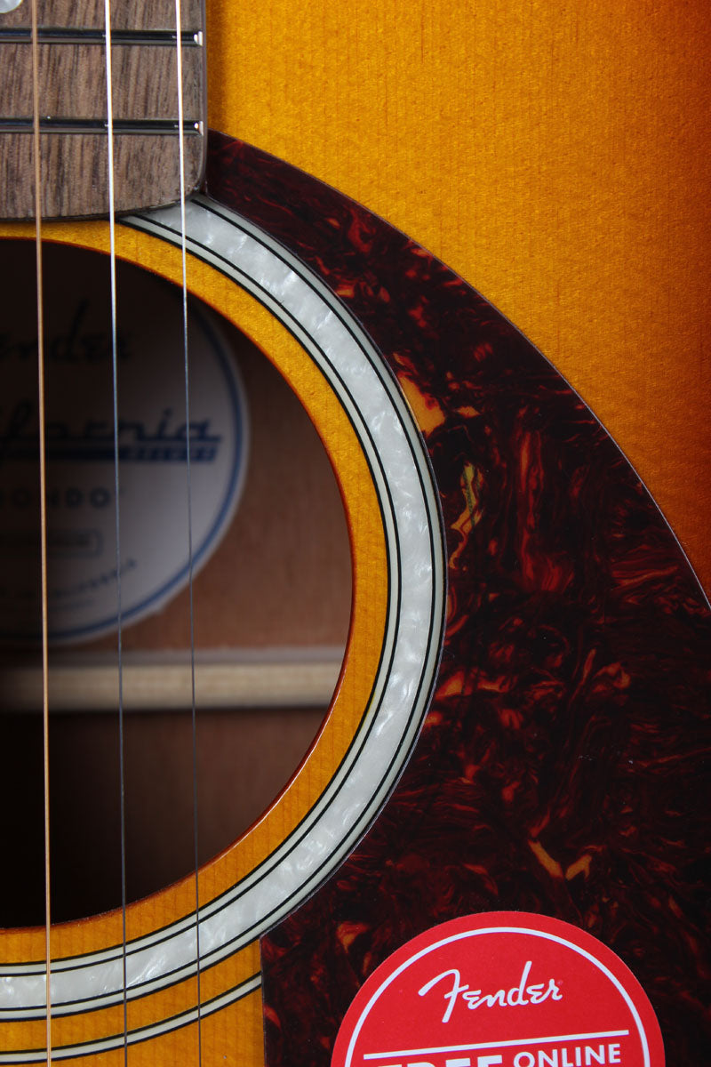 Fender California Deluxe Redondo Acoustic Guitar Sienna Sunburst Finish