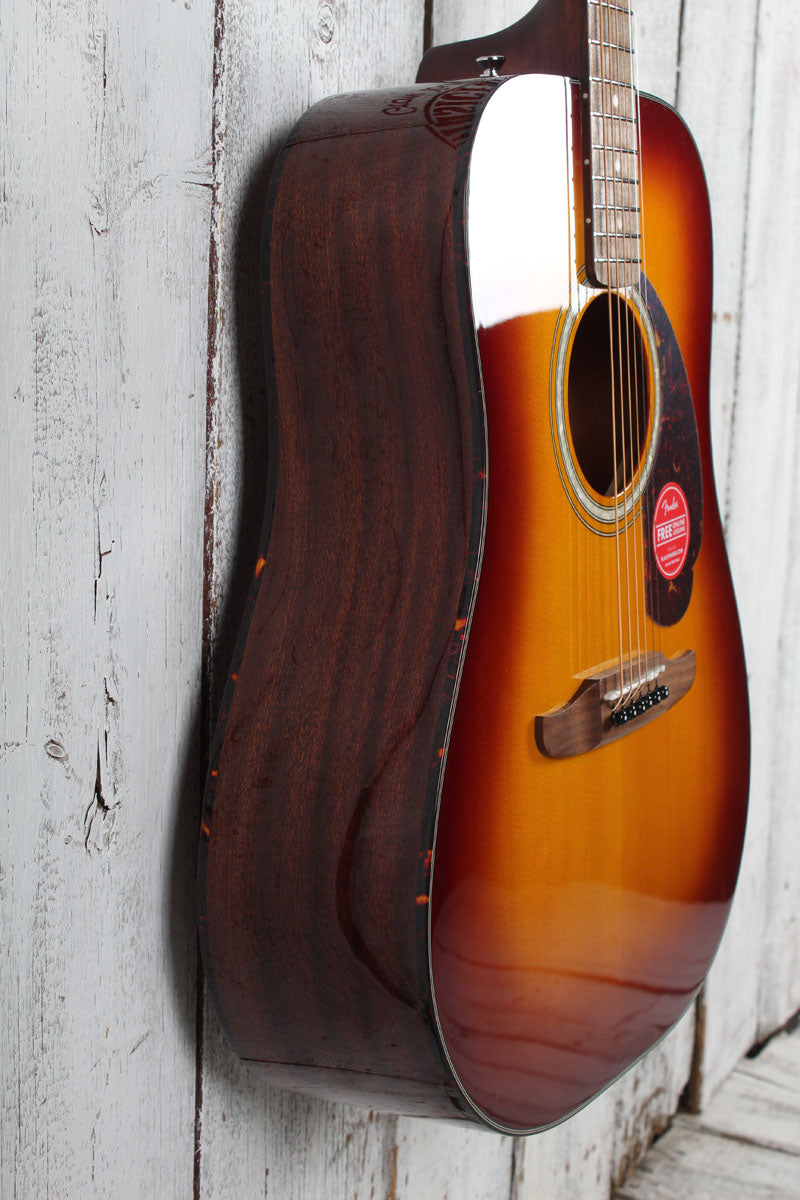 Fender California Deluxe Redondo Acoustic Guitar Sienna Sunburst Finish