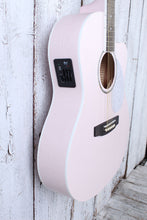 Load image into Gallery viewer, Cort Jade Classic Cutaway Acoustic Electric Guitar Pastel Pink Open Pore with Gig Bag