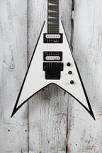 Jackson JS Series King V JS32 Electric Guitar White with Black Bevels