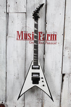 Jackson JS Series King V JS32 Electric Guitar White with Black Bevels