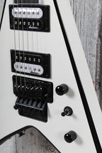 Jackson JS Series King V JS32 Electric Guitar White with Black Bevels