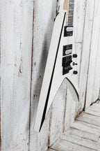 Jackson JS Series King V JS32 Electric Guitar White with Black Bevels