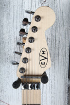 EVH Striped Series Shapes Electric Guitar White and Black with Gig Bag
