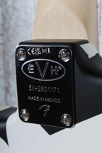 EVH Striped Series Shapes Electric Guitar White and Black with Gig Bag
