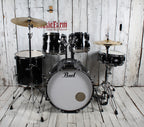 Pearl RS525SC/C Roadshow Drum Set 5 Piece Drum Kit with Cymbals Jet Black