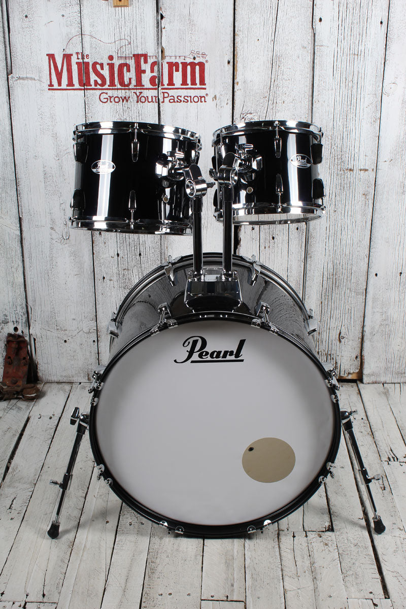 Pearl RS525SC/C Roadshow Drum Set 5 Piece Drum Kit with Cymbals Jet Black
