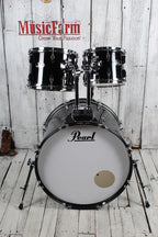 Pearl RS525SC/C Roadshow Drum Set 5 Piece Drum Kit with Cymbals Jet Black