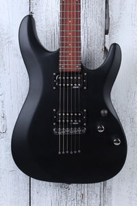 Schecter C-6 Deluxe Solid Body Double Cut Electric Guitar Satin Black
