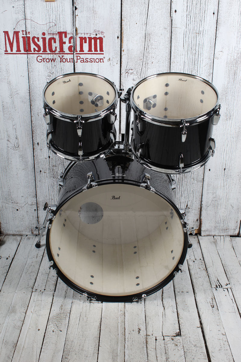 Pearl RS525SC/C Roadshow Drum Set 5 Piece Drum Kit with Cymbals Jet Black