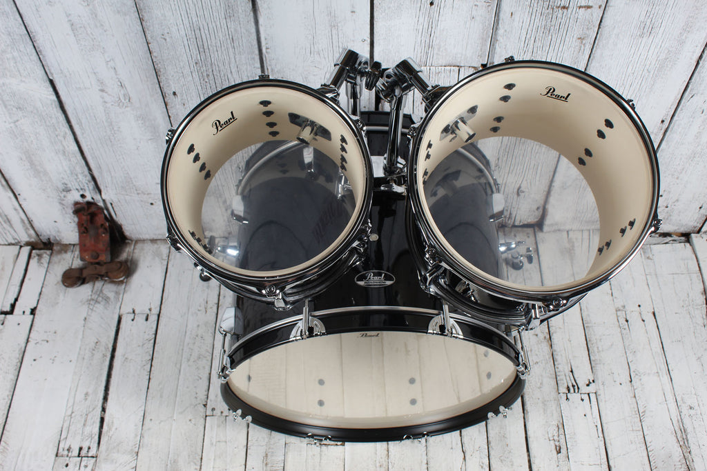 Pearl RS525SC/C Roadshow Drum Set 5 Piece Drum Kit with Cymbals Jet Black