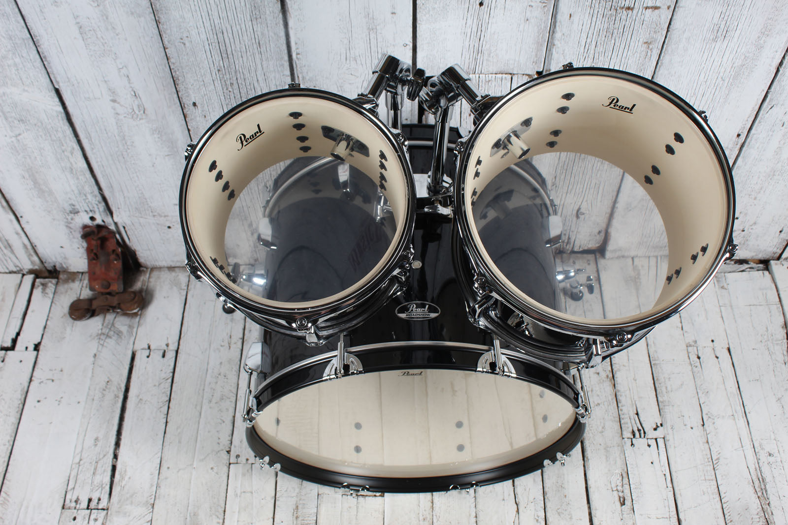 Pearl RS525SC/C Roadshow Drum Set 5 Piece Drum Kit with Cymbals Jet Black