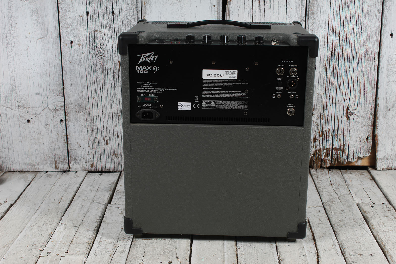 Peavey Max 100 Electric Bass Guitar Amplifier 100 Watt Combo Amp with Footswitch