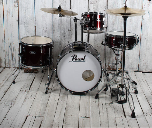 Pearl RS584C/C Roadshow Drum Set 4 Piece Drum Kit with Cymbals Wine Red